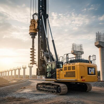Тяжелая установка KR300C с 54 м максимальной глубиной бурения 320 кН.м крутящий момент и диаметром бурения 2500 мм