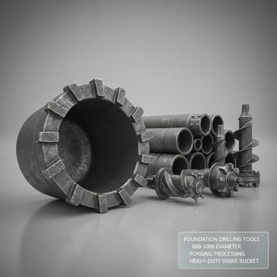 Буровые инструменты для фундаментов диаметром 600-3000 мм с ковочной обработкой для тяжелых условий эксплуатации, вес ковша 990 кг